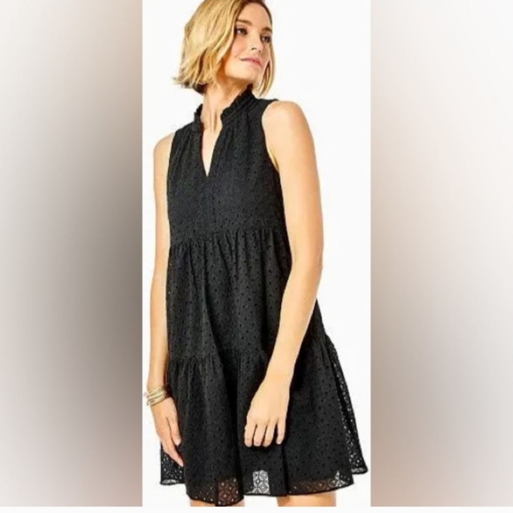 Lilly Pulitzer Black Eyelet Dress